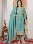 Indi&scaron;kas Pakistanieti&scaron;kas Dizainerio Salwar Kostiumas Suknelė Bolivudas Moterims Salwar Kameez Kurti Vakarėliui S mėlyna