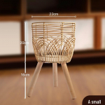 Bamboo Wooden Plant Stand for Living Room or Balcony Small