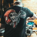 &Scaron;aunūs baikerių geriantys alų kaukolės grafikos vyri&scaron;ki medvilniniai mar&scaron;kinėliai vasarai pankroko drabužiai Helovino vakarėliui vir&scaron;ūnės Ropa Hombre mar&scaron;kinėliai S