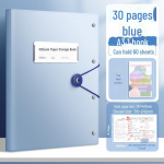 Permatomas A3/A4 formato aplankas &ndash; 20/30/60 puslapių, sustorintas dizainas dokumentams ir paveikslėliams A3