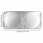 SEAMETAL automobilio priekinio lango skėčio dangtis priekinio stiklo skydelis priekinio stiklo sulankstomas automatinė apsauga nuo UV spindulių užuolaidų stiliaus priedai Small sidabras/juoda