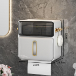 Prie sienos montuojama servetėlių dėžutė Vandeniui atspari tualetinio popieriaus laikymo dėžutė Prie sienos montuojama servetėlių dėžutė Retro stiliaus vonios popierinių servetėlių laikiklis