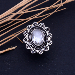White Topaz Handmade 925 Sterling Silver Jewelry Ring Size 8.5 k8d13