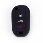 3 mygtukais sulankstomas silikoninis automobilio rakto pakabuko apsauginis dangtelis, skirtas Peugeot 308S 4008 5008 raktų dėklo priedams &scaron;viesiai mėlyna spalva