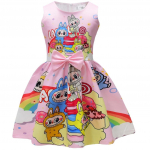 Vaiki&scaron;ka mergaičių anime animacinio elfo ra&scaron;to berankovė su kaspinu kasdienė vakarėlio princesės suknelė 130cm