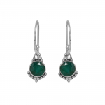 Fasetuotas žalias smaragdas sidabrinis auskaras, 925 prabos sidabras rankų darbo papuo&scaron;alas, dovana jai, moteri&scaron;ki papuo&scaron;alai žalia