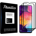 Film de protection d'&eacute;cran - Samsung Galaxy A50 - Verre Trempe - Bord Noir - Pack 2 - Phonillico&reg;