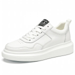 Prabangūs odiniai lifto batai vyrams, sportbačiai, auk&scaron;tį didinantys batai, nematomas 7 cm auk&scaron;tis, sportiniai batai, auk&scaron;tesni, lifto batai, balti batai 42 balta