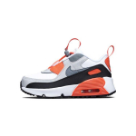 Nike Air Max 90 Toggle TD Infrared Kūdikio Bėgimo Bateliai Balti Neutraliai Pilki Juodi CV0065-100 22