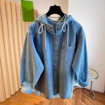 Moteri&scaron;ki pavasario rudens vienspalviai retro Matakawa džinsiniai mar&scaron;kiniai ir palaidinės su kapi&scaron;onu Blusas Mujer Korėjieti&scaron;ki kasdieniai mar&scaron;kiniai S mėlyna