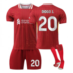 2425 Liverpulio namų mar&scaron;kinėliai Sportinės komandos uniformų komplektas Futbolo treniruočių kostiumų rinkinys XS