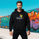 Windows XP Professional Spausdinti Megztinis Ruduo Vyri&scaron;kas Laisvas Kasdienis Megztinis Kvėpuojantis Gobtuvas Hipių Stilius Moteri&scaron;kas Megztinis Žiema S