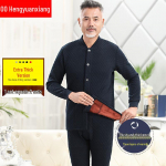 Hengyuanxiang Men's Thickened Fleece Thermal Underwear Set 5XL