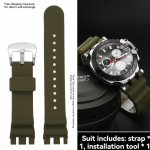 Tissot Racing Series T115 silikoninis nerūdijančio plieno sagties T115.417 laikrodžio dirželis vyri&scaron;kiems laikrodžių priedams 22 mm vandeniui atsparus dirželis 22mm-Width