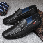 Auk&scaron;tos kokybės pavasariniai, rudeniniai vyri&scaron;ki laisvalaikio odiniai batai, vyri&scaron;ki loaferiai, su geležine sagtimi, bean shoes , mokasinai, balti, juodi, įsispiriami, didelis dydis 45 45 juoda