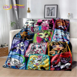 &bdquo;Cartoon Monster High&ldquo; Drakulaura vampyro mink&scaron;tos antklodės, &scaron;iltos apklotos, patogios i&scaron;kylų ​​lovoms, sofai, namams, miegamajam, vaikams 80x60in