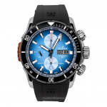 Edox CO-1 Chronograph Guminis dirželis Mėlynas ciferblatas Automatinis nardytojo laikrodis 01128-3NOCA-BUIDN 500M Vyri&scaron;kas laikrodis
