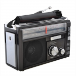 Didelio jautrumo retro ne&scaron;iojamas belaidis &bdquo;Bluetooth&ldquo; radijo imtuvas, trijų juostų radijas, TF kortelė / USB MP3 skaitmeninis grotuvas, FM žymeklis juoda