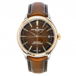 &bdquo;Baume & Mercier Clifton&ldquo; odinio dirželio rudo ciferblato automatinis M0A10713 vyri&scaron;kas laikrodis ruda
