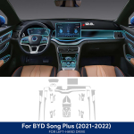 For BYD Seal U Sealion 6 Song Plus DMI EV -2024 Car Center Console Navigation Screen trument TPU Protective Film Interior 12.8in 2021-2022 gray