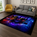 3D F-FNAF žaidimo animacinis kilimas kilimėlis miegamajam svetainei sofai prie durų namų dekoravimui, vaikų žaidimų zonos kilimėlis neslystantis Kalėdų dovana 80x120cm