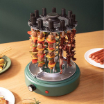 12 ie&scaron;melių automati&scaron;kai besisukantis elektrinis grilis, nerūkantis namų BBQ aparatas, kompakti&scaron;kas kebabų kepimo įrenginys avienai, vi&scaron;tienai ir daržovėms