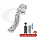 Tissot 1853 Weiyi serijai T038 Originalūs keičiami priedai T038430a Vyri&scaron;ki mechaniniai 19mm Sidabriniai vandeniui atsparūs laikrodžio dirželiai 19mm