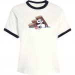 Adidas Panda Chill Medvilniniai Sportiniai Laisvalaikio Trumpomis Rankovėmis Mar&scaron;kinėliai Moteri&scaron;ki vir&scaron;utiniai drabužiai KB7214 S
