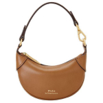 Polo Ralph Lauren Polo ID Logotipas Užtrauktukas Odinė Rankinė Moteri&scaron;kos Rankinės Ruda WAPOSLG02320050 Basic Set (Bag+Dust Bag)
