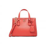 Michael Kors Mk Chantal Klasikinis logotipas Užtrauktuko užsegimas Odinė rankinė ant peties Crossbody Mini moteri&scaron;kos rankinės Koralų raudonumo 32R3G7CC0T-886 Basic Set (Bag+Dust Bag)