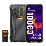 OSCAL PILOT 6 Tvirtas mobilusis telefonas su terminio vaizdavimo funkcija 48GB+256GB Android 16 10000mAh i&scaron;manusis telefonas Mobile + protective case juoda