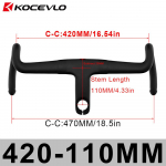 KOCEVLO K05 Pilnai anglies pluo&scaron;to Gravel Vienos dalies Integruotas Drop Bar su vidiniu laidų pravedimu ir tarpinėmis Integrated Road Handlebar K05