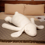 Mielas milžini&scaron;kas gyvūnas 90cm 120cm &Scaron;velnus mink&scaron;tas animacinis didelio dydžio ausytas zuikis pliu&scaron;inis žaislas zuikis kim&scaron;tas pagalvė mergaitei puiki dovana 90cm beige