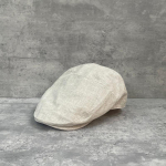 100% lininė vasarinė beretė vyrams, vintažinė, lengva, kvėpuojanti, newsboy kepuraitė, vyri&scaron;ka, juoda, meno, retro, vairuotojo kepurė M56-58cm smėlis