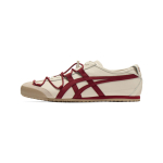Onitsuka Tiger Mexico 66 Viny Minimalistiniai Universalūs Kasdieniam Ne&scaron;iojimui Suvarstomi Gyvenimo Būdo Laisvalaikio Batai Unisex Kedai Smėlio Spalvos Raudoni 1183C577-201 40 brown