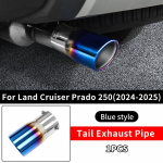 2024-2026 Toyota Land Cruiser 250 LC250 Prado 250 Nerūdijančio Plieno I&scaron;metimo Antgalis Uodegos Vamzdžio Dangtelis I&scaron;orės Atnaujinimo Aksesuarai mėlyna