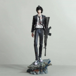 Grandininio pjūklo žmogus Hayakawa Aki Pistoletas Velnias Veiksmo figūrėlė Vaikystė Denji Aki Sniego kamuoliukų kovos scena Statula Anime modelis Ornamentas Žaislai Dovanos With BOX