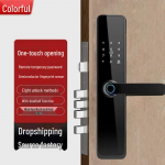 Tongtong Užraktas Grafiti: Daugialypis Bluetooth WiFi i&scaron;manusis pir&scaron;tų atspaudų durų užraktas Z1 Standard Home Use