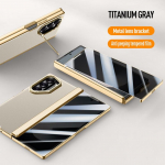 Galvanizuotas spyruoklinis paprastos odos grūdinto stiklo apsauginis dėklas, skirtas Samsung Z Fold 6 Galaxy Z Fold6, visapusi&scaron;kas dangtelis For Z Fold 6