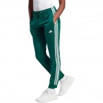 Adidas Moteri&scaron;kos Primegreen Essentials &Scaron;iltos Slim Siaurėjančios 3 Juostelės Sportinės Kelnės Collegiate Green/White IM2813 XS black