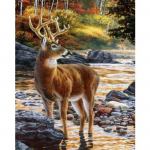 5D &bdquo;pasidaryk pats&ldquo; deimantinis paveikslas &bdquo;Sika Deer&ldquo; siuvinėjimas kryželiu kri&scaron;tolinio akmens mozaikos namų dekoras 20X30CM