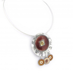 NOA [H2391] - Collier Cr&eacute;ateur 'Milwaukee' marron ruda