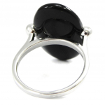Bague Argent 'Angela' noir