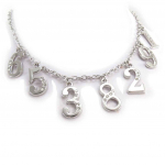 Les Tr&eacute;sors De Lily [J8079] - Collier cr&eacute;ateur 'Chiffres' argent&eacute; sidabras