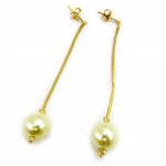 Altesse [L5325] - Boucles plaqu&eacute; or 'Perla' ivoire smėlis