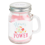 Les Tr&eacute;sors De Lily [Q3024] - Bougie parfum&eacute;e mason jar 'Messages' (Flower Power) - 85x50 cm