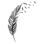 Les Tr&eacute;sors De Lily [Q6520] - Planche de stickers 'Envol' (plume oiseaux) - 20x70 cm juoda