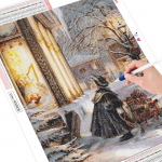 5D deimantinė tapyba, pilna gręžimo mergaitė, nauja atvykimas deimantinio meno siuvinėjimo kalėdiniai papuo&scaron;imai 20X30CM
