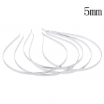 5 vnt. sidabrinė galvos juosta &bdquo;pasidaryk pats&ldquo; metalinė tu&scaron;čia plaukų juosta plaukų lankeliai, amatai, mergaičių galvos apdangalai 5mm