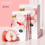 VENZEN persikų nikotinamido drėkinamoji kaukė poras drėkinanti valomoji miego tepinėlis jogurto kaukė 30pcs rožinė